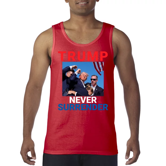 Trump Never Surrender 2024 Pennsylvania Rally 2024 Usa Flag Save Our Republic Tank Top