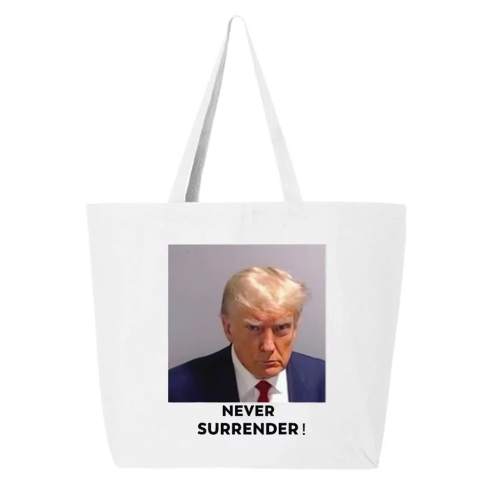 Trump Never Surrender Mug Shot 25L Jumbo Tote