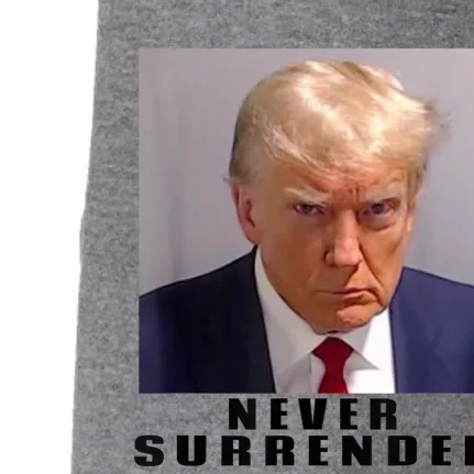 Trump never surrender Donald Trump Mugshot 2024 Doggie 3-End Fleece Hoodie