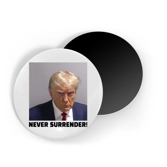 Trump never surrender Donald Trump Mugshot 2024 Magnet