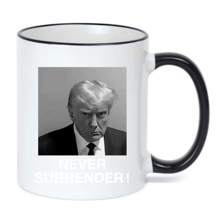 Trump never surrender Donald Trump Mugshot 2024 Black Color Changing Mug