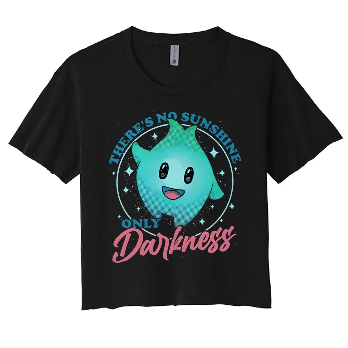 Theres No Sunshine Only Darkness Lumalee Luma Star Cute Game Lover Women's Crop Top Tee