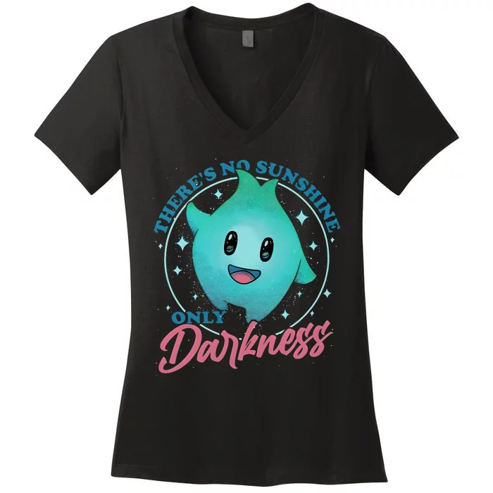 Theres No Sunshine Only Darkness Lumalee Luma Star Cute Game Lover Women's V-Neck T-Shirt