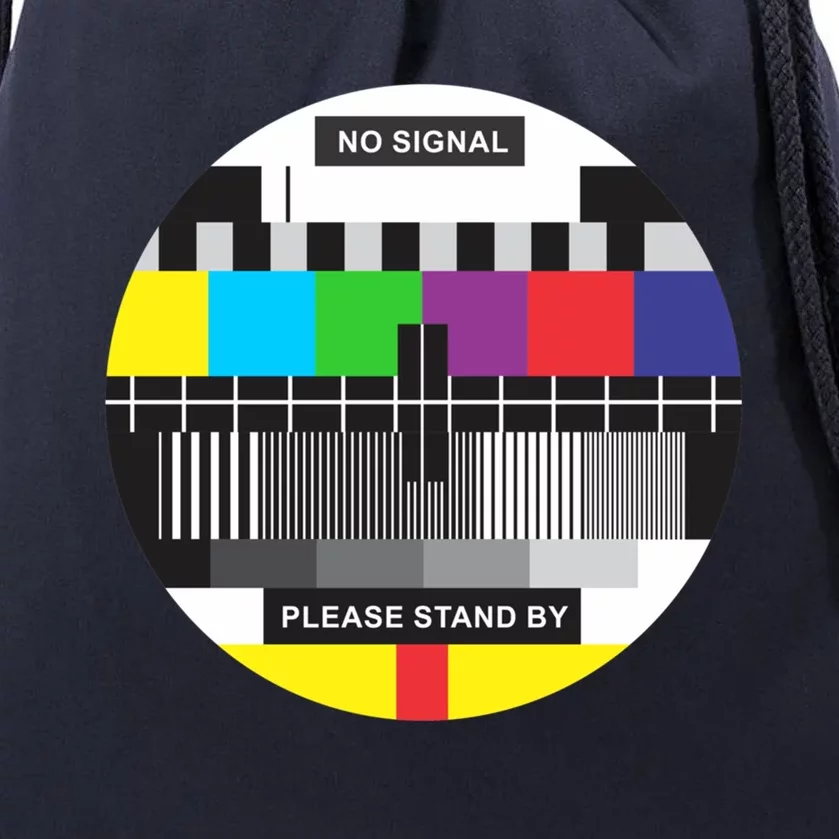 Tv No Signal Drawstring Bag