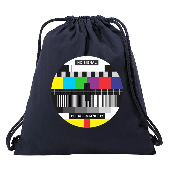 Tv No Signal Drawstring Bag