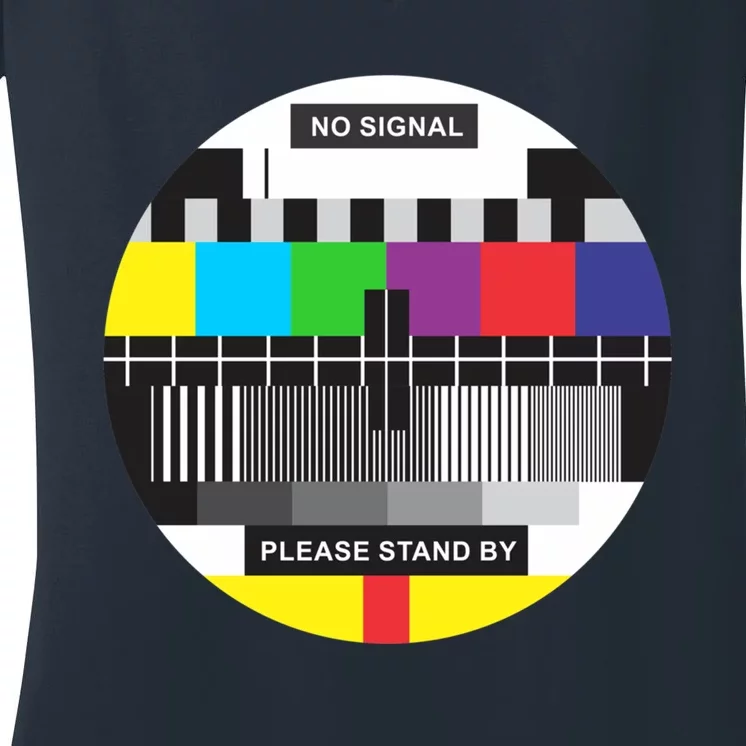 Tv No Signal Women's V-Neck T-Shirt