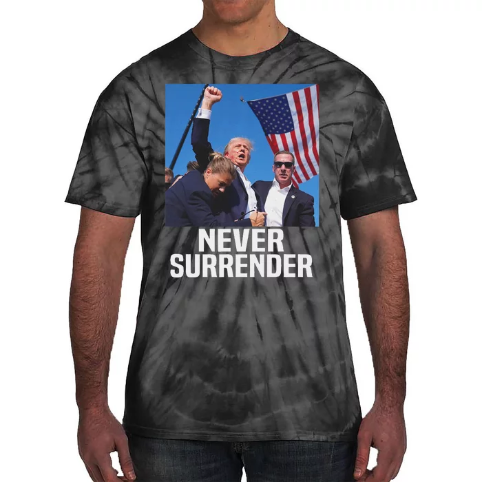 Trump Never Surrender 2024 Resilient Leadership Tie-Dye T-Shirt