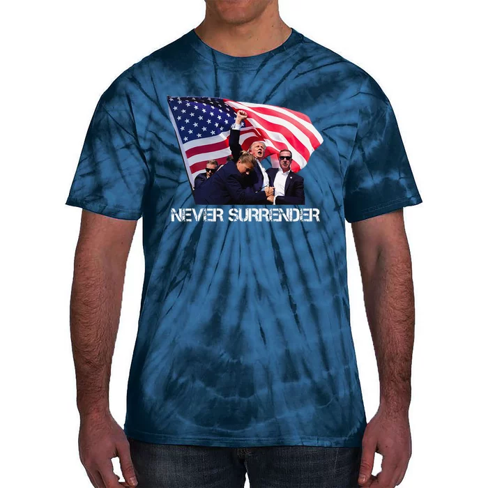 Trump Never Surrender Tie-Dye T-Shirt