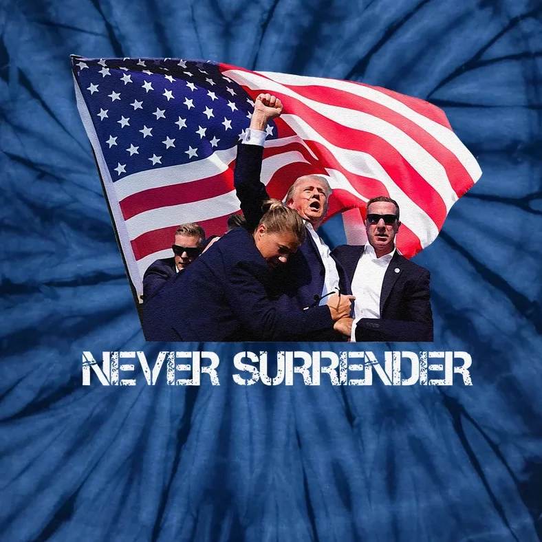 Trump Never Surrender Tie-Dye T-Shirt