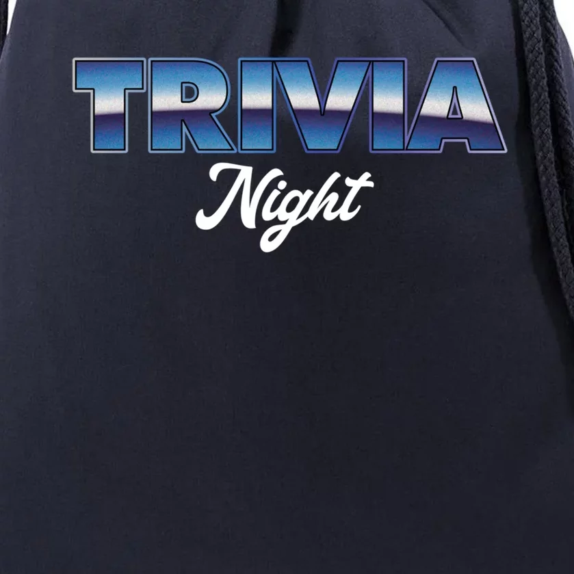 Trivia Night Show Pub Game Quiz Trivia Night Cool Gift Drawstring Bag