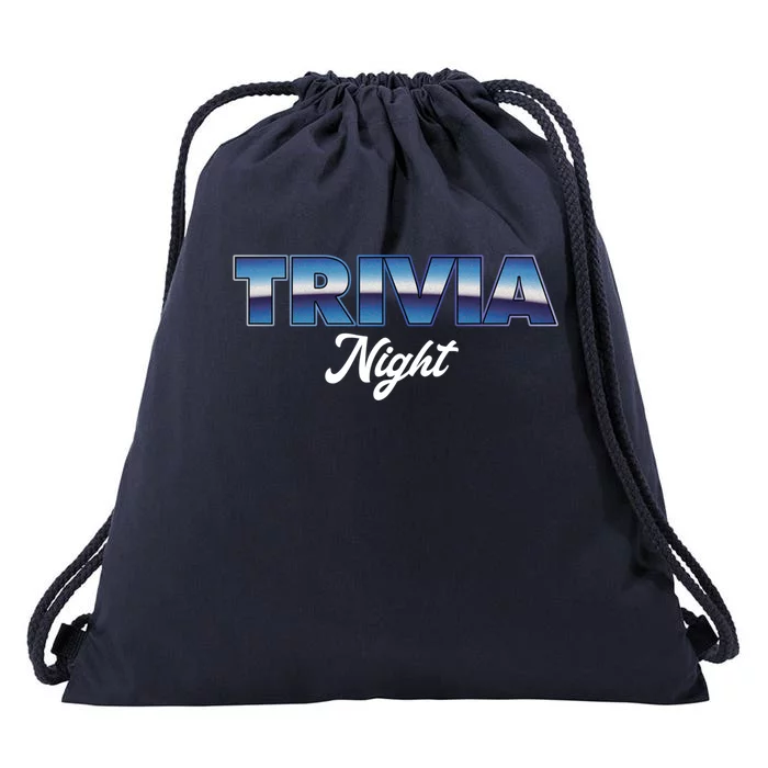 Trivia Night Show Pub Game Quiz Trivia Night Cool Gift Drawstring Bag