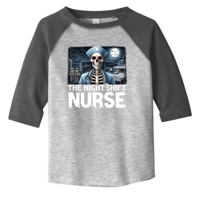 The Night Shift Nurse Spooky Ghost Nurse Halloween Costume Toddler Fine Jersey T-Shirt