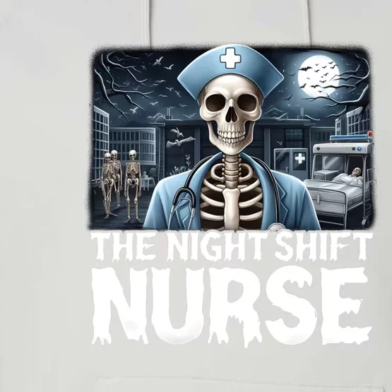 The Night Shift Nurse Spooky Ghost Nurse Halloween Costume Performance Fleece Hoodie