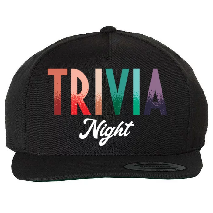 Trivia Night Show Pub Quiz Game Trivia Night Cool Gift Wool Snapback Cap