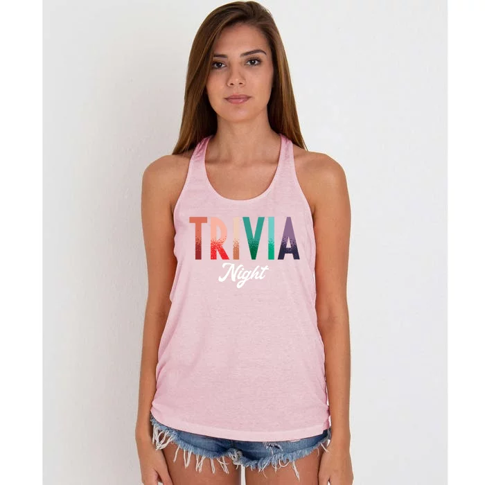 Trivia Night Show Pub Quiz Game Trivia Night Cool Gift Women's Knotted Racerback Tank