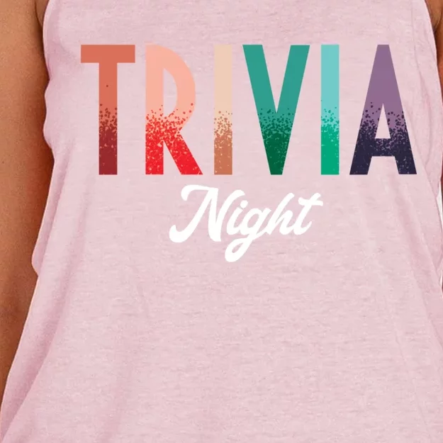 Trivia Night Show Pub Quiz Game Trivia Night Cool Gift Women's Knotted Racerback Tank