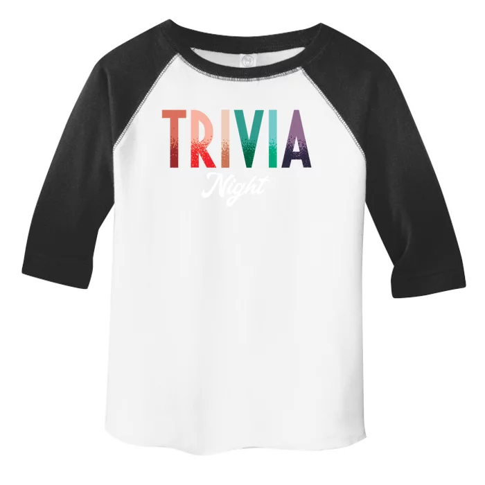 Trivia Night Show Pub Quiz Game Trivia Night Cool Gift Toddler Fine Jersey T-Shirt