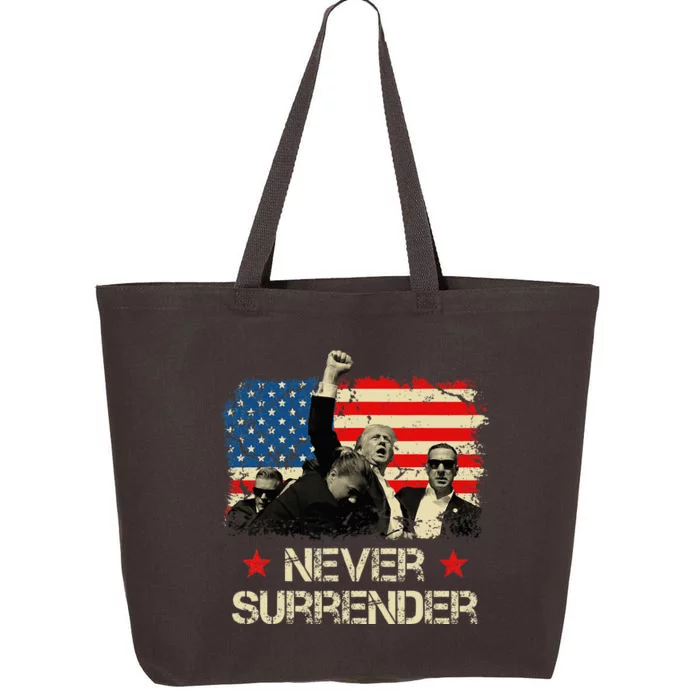 Trump Never Surrender American Flag Pennsylvania Trump Rally 25L Jumbo Tote