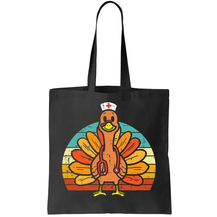 Turkey Nurse Stethoscope Thanksgiving Fall Tote Bag