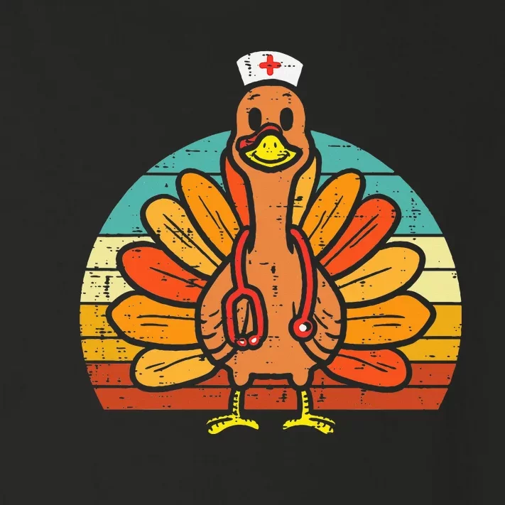 Turkey Nurse Stethoscope Thanksgiving Fall Toddler Long Sleeve Shirt