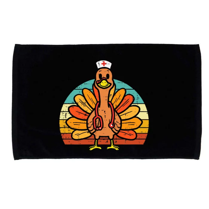 Turkey Nurse Stethoscope Thanksgiving Fall Microfiber Hand Towel