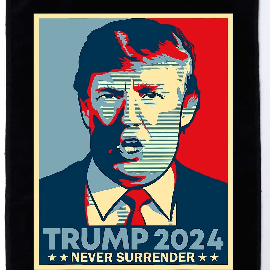 Trump never surrender 2024 Mugshot Platinum Collection Golf Towel