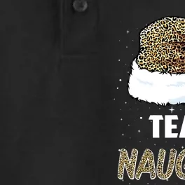 Team Naughty Santa Leopard Hat Pajamas Family Xmas Dry Zone Grid Performance Polo