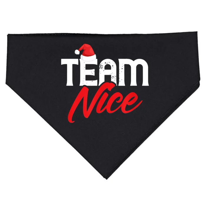 Team Nice Shirt Funny Couple Matching Outfit Team Naughty TShirt USA-Made Doggie Bandana