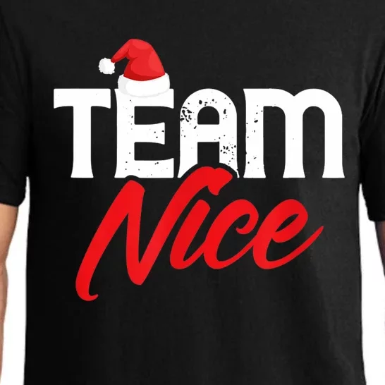 Team Nice Shirt Funny Couple Matching Outfit Team Naughty TShirt Pajama Set