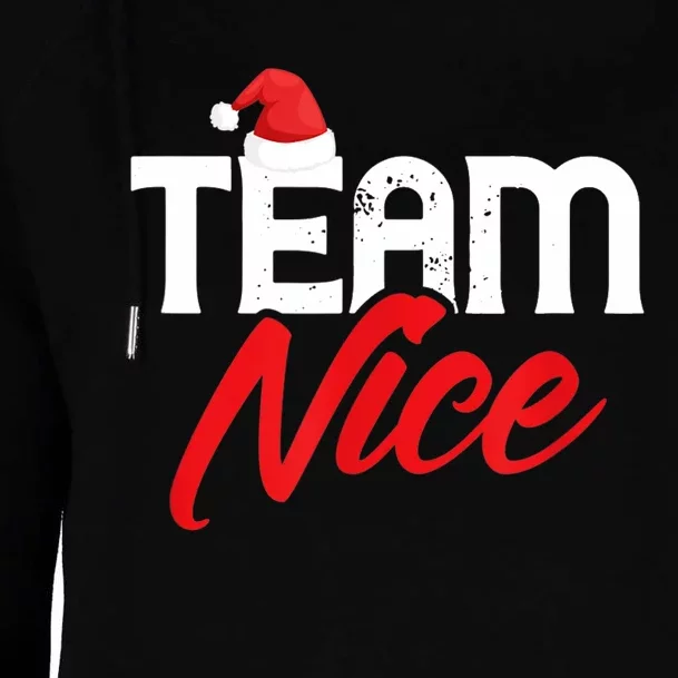 Team Nice Shirt Funny Couple Matching Outfit Team Naughty TShirt Womens Funnel Neck Pullover Hood