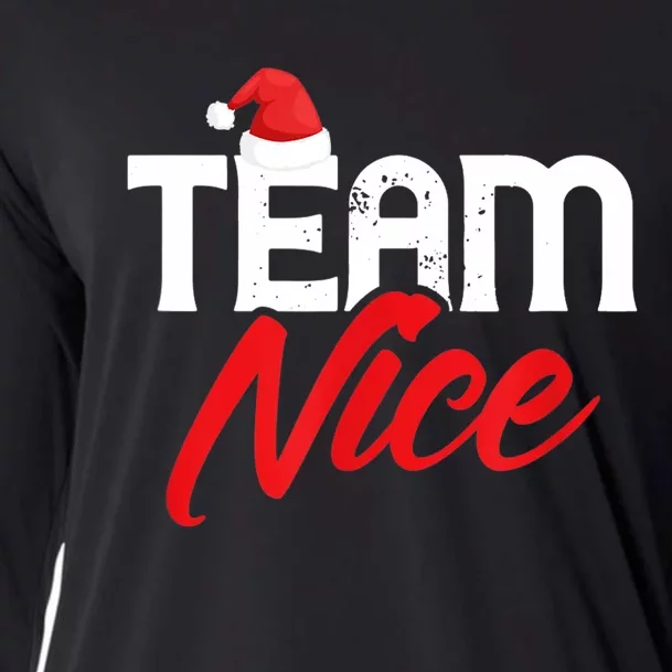 Team Nice Shirt Funny Couple Matching Outfit Team Naughty TShirt Cooling Performance Long Sleeve Crew