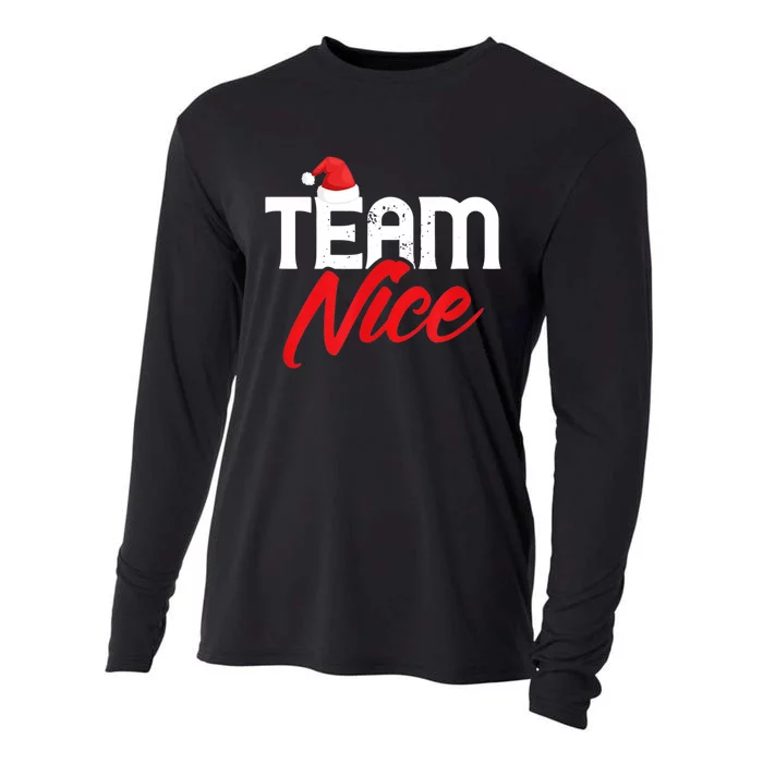 Team Nice Shirt Funny Couple Matching Outfit Team Naughty TShirt Cooling Performance Long Sleeve Crew