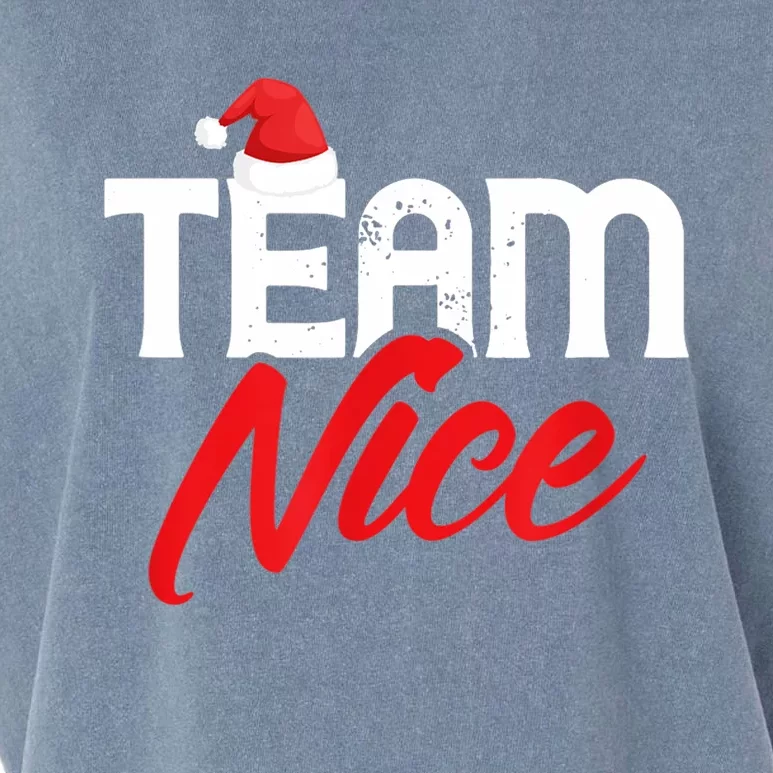 Team Nice Shirt Funny Couple Matching Outfit Team Naughty TShirt Garment-Dyed Women's Muscle Tee