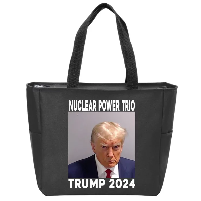 Trump Never Surrender Donald Trump Mugshot 2024 Zip Tote Bag