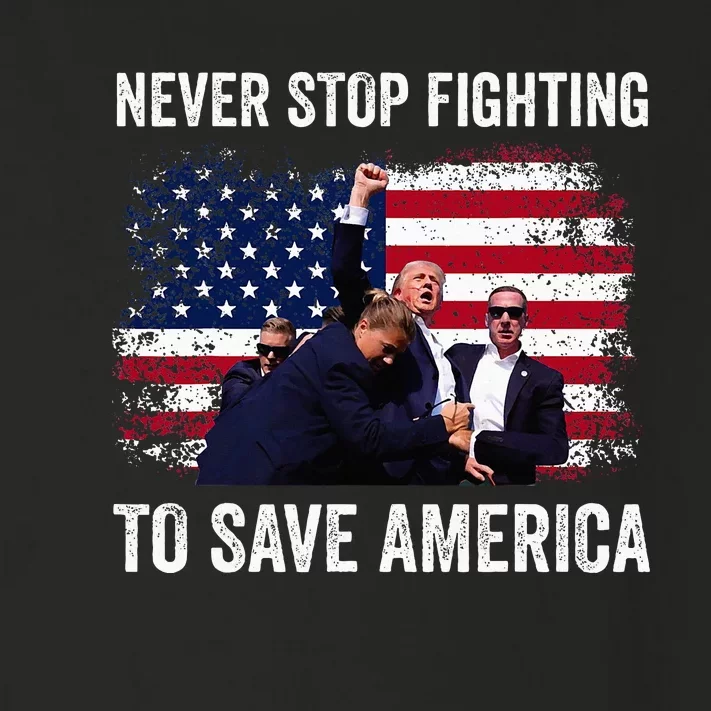 Trump Never Stop Fighting To Save America Vote Trump Toddler Long Sleeve Shirt