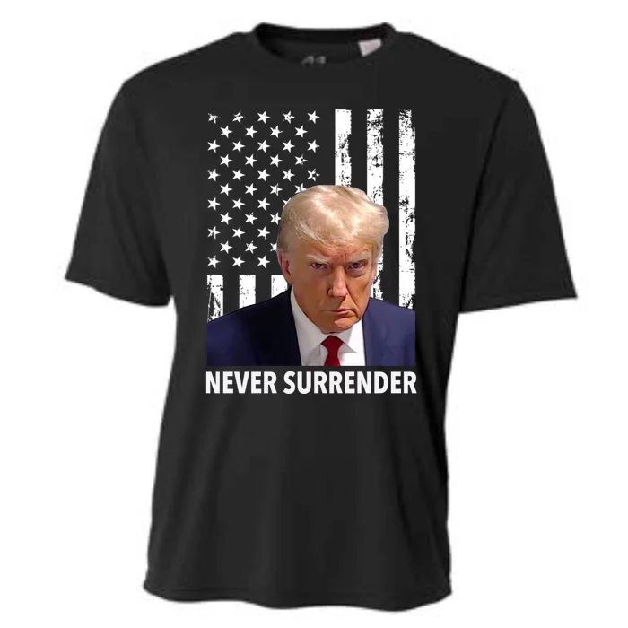 Trump Never Surrender Donald Trump Mugshot Trump 2024 Cooling Performance Crew T-Shirt