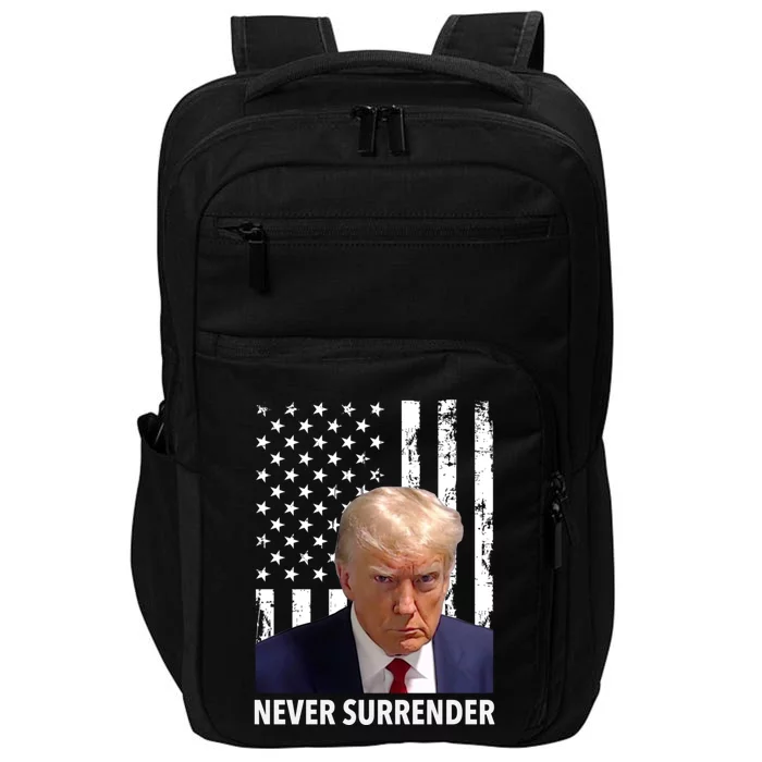 Trump Never Surrender Donald Trump Mugshot Trump 2024 Impact Tech Backpack