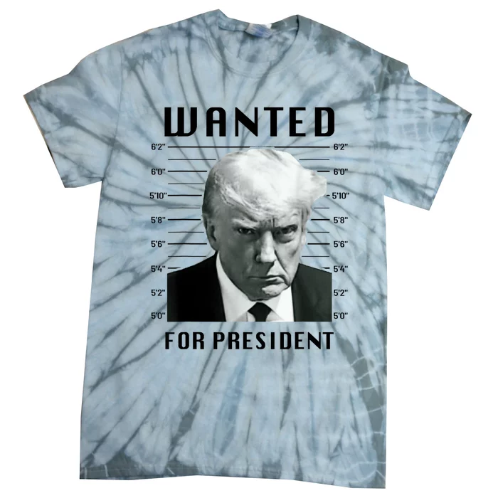 Trump Never Surrender Donald Trump Mugshot 2024 Tie-Dye T-Shirt