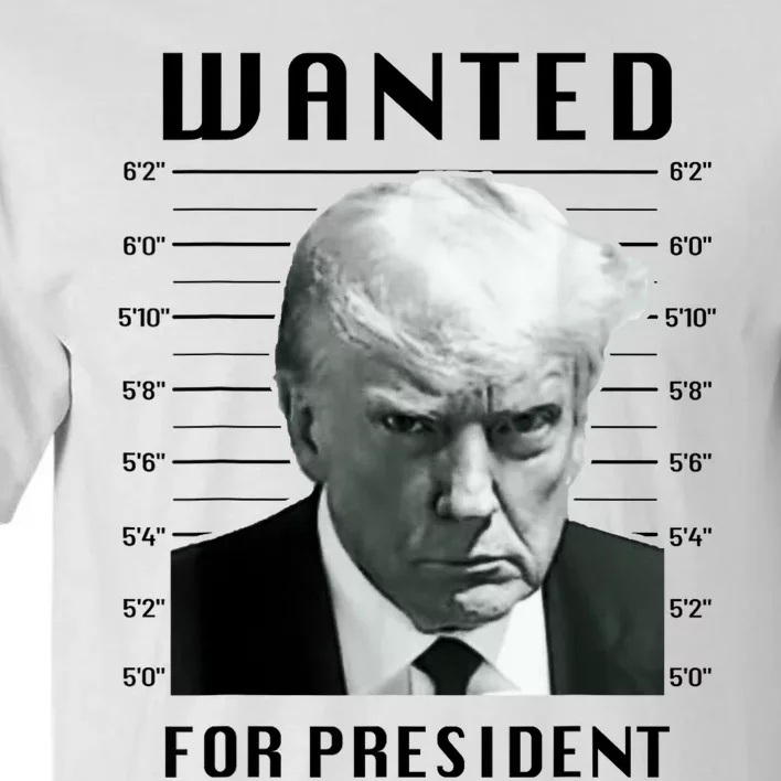 Trump Never Surrender Donald Trump Mugshot 2024 Tall T-Shirt