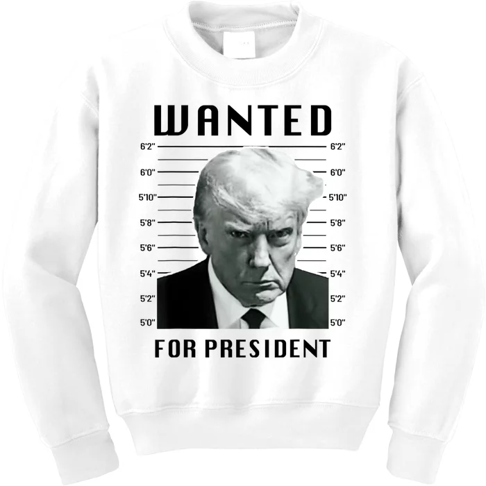 Trump Never Surrender Donald Trump Mugshot 2024 Kids Sweatshirt