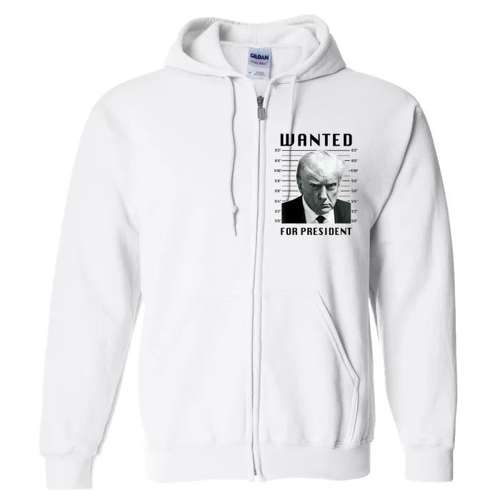 Trump Never Surrender Donald Trump Mugshot 2024 Full Zip Hoodie