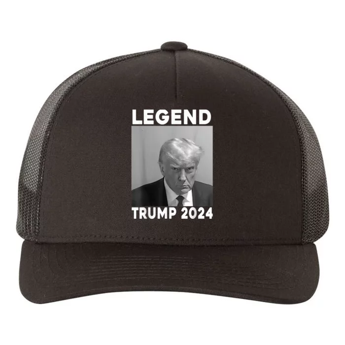 Trump Never Surrender Donald Trump Mugshot 2024 Yupoong Adult 5-Panel Trucker Hat