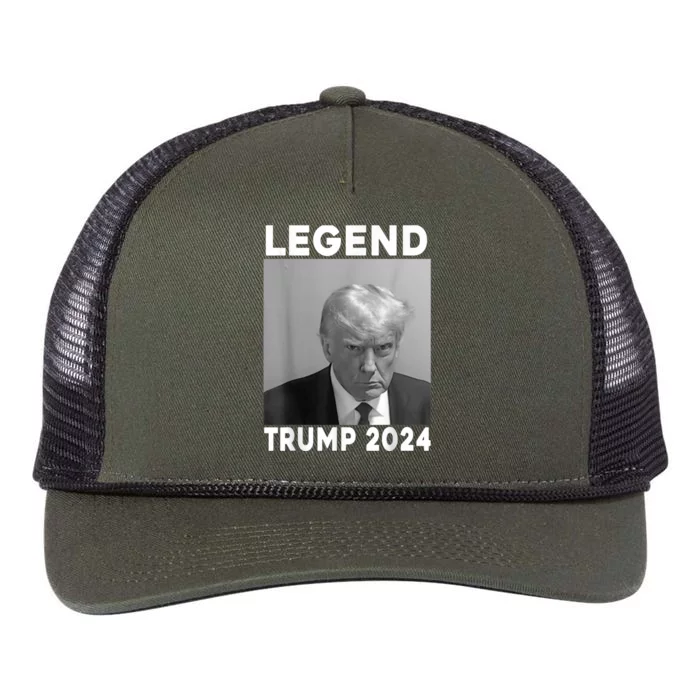 Trump Never Surrender Donald Trump Mugshot 2024 Retro Rope Trucker Hat Cap