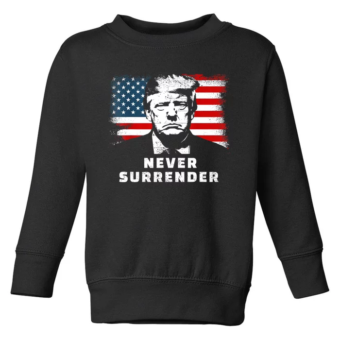 Trump Never Surrender Toddler Sweatshirt