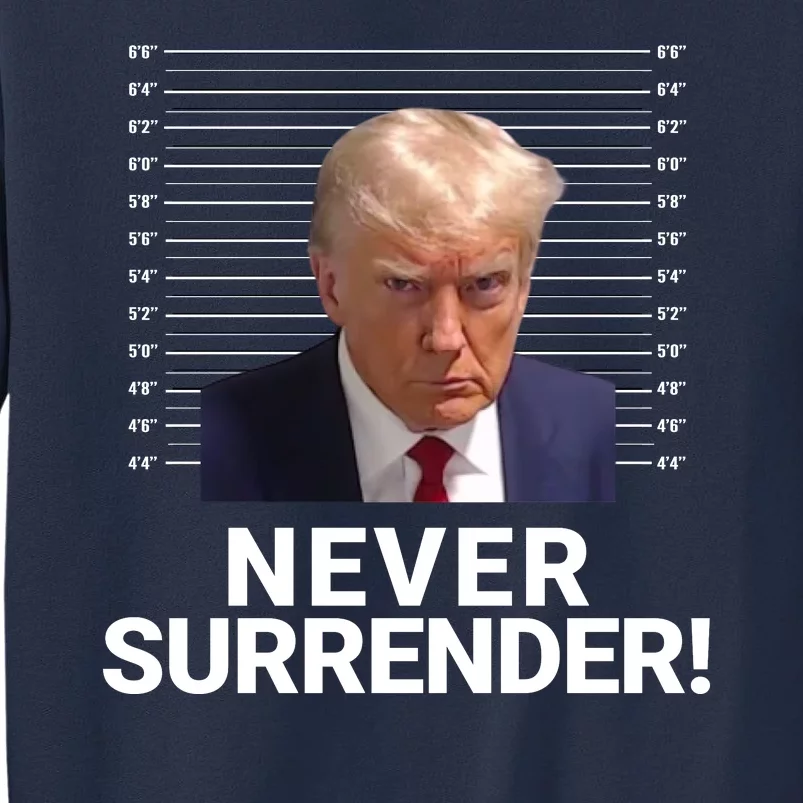 Trump Never Surrender Mugshot Georgia Booking Trump Mugshot Trump Arrested Sweatshirt