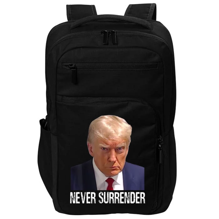 Trump Never Surrender Mug Shot Free Trump Impact Tech Backpack