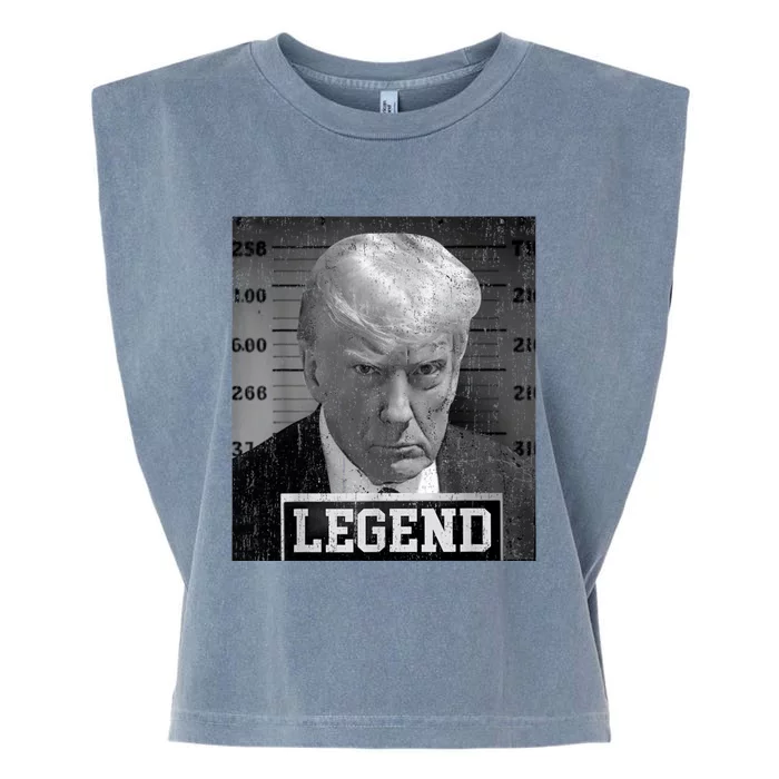 Trump Never Surrender Donald Trump Mugshot 2024 Garment-Dyed Women's Muscle Tee