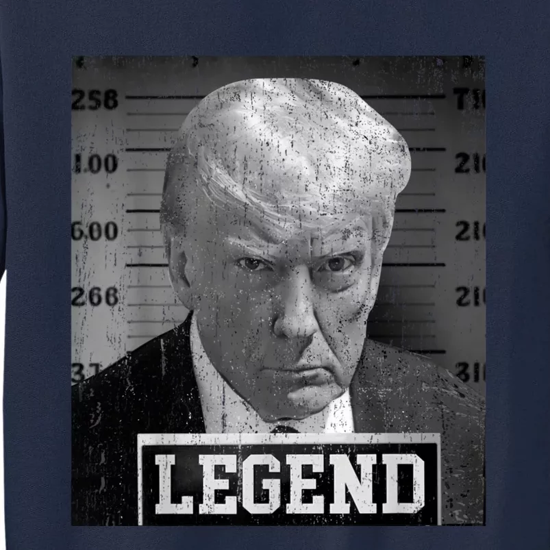 Trump Never Surrender Donald Trump Mugshot 2024 Tall Sweatshirt