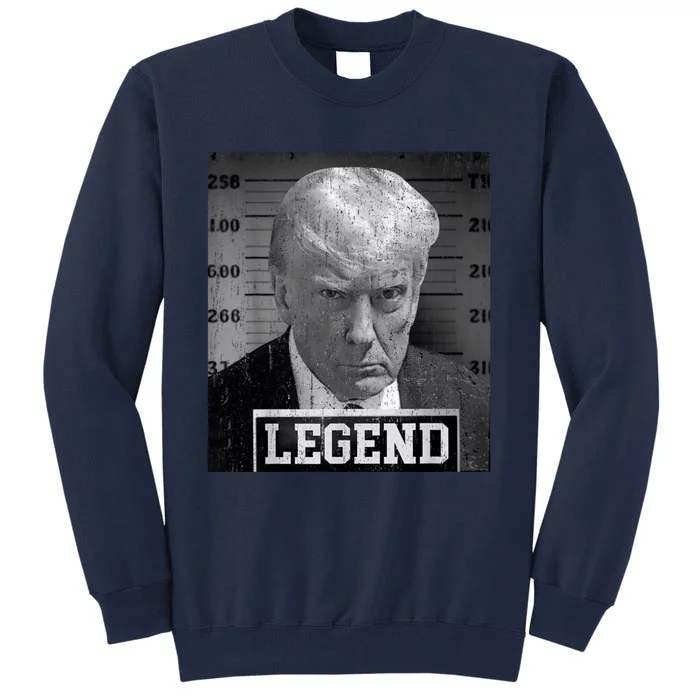 Trump Never Surrender Donald Trump Mugshot 2024 Tall Sweatshirt