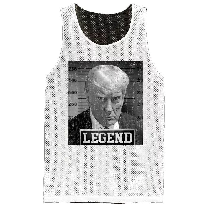 Trump Never Surrender Donald Trump Mugshot 2024 Mesh Reversible Basketball Jersey Tank